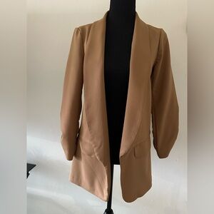 Beige open blazer
